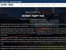 Tablet Screenshot of detroittigerspartybus.com